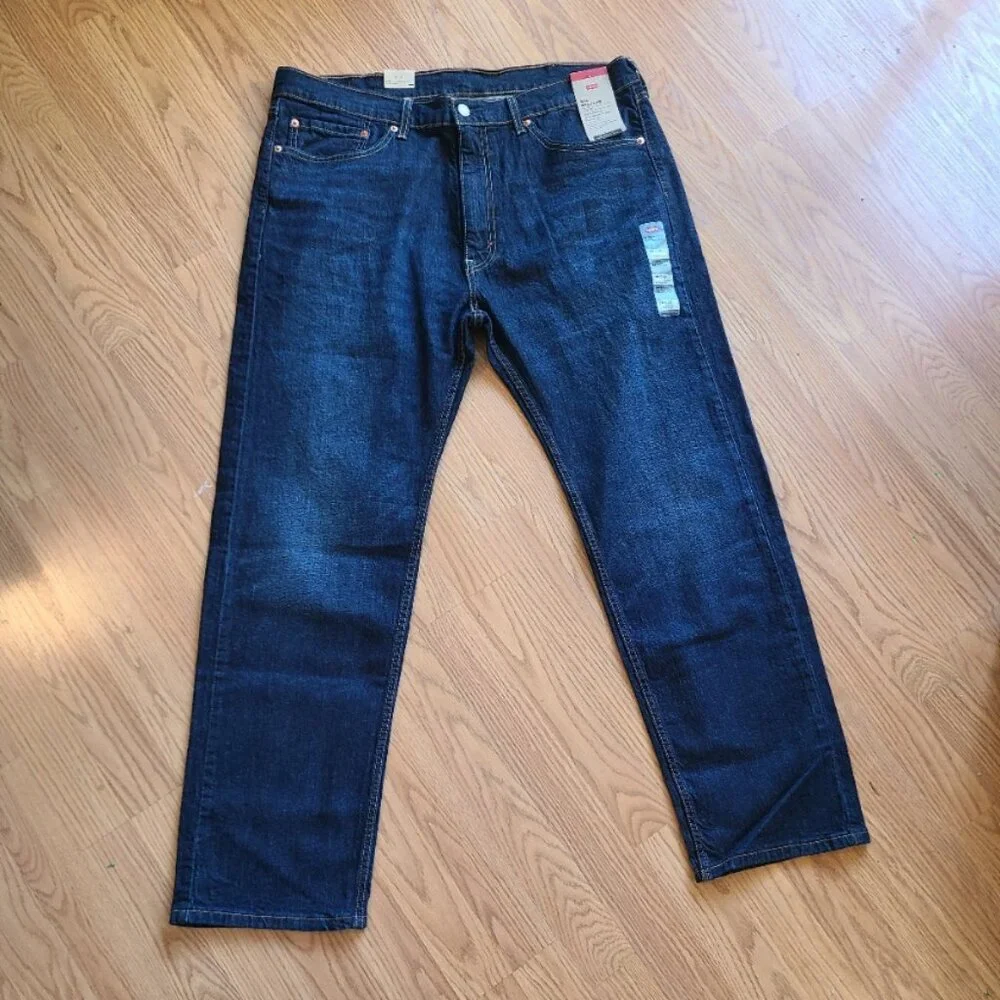 NEW NWT! LEVI'S 505 REGULAR ECO EASE STRETCH STRAIGHT LEG RELAXED INDIGO 38 X 30